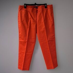 Jones New York Bright Orange Cropped Pants Size 14 NWOT 34X23
